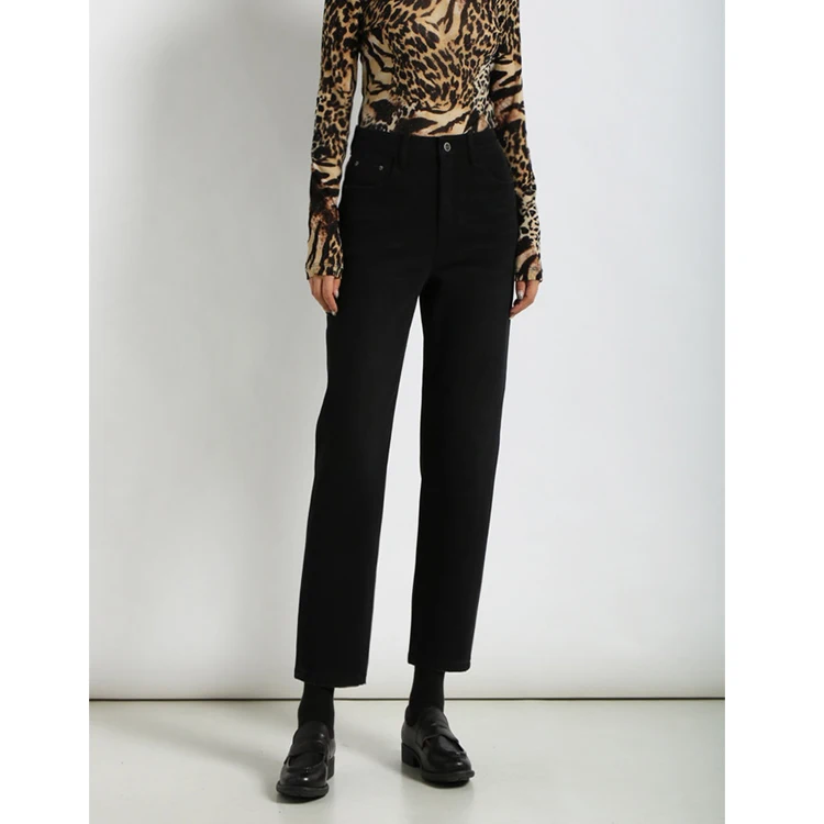 

Женские джинсы-харлан из стрейч-денима с высокой талией, облегающие, укороченные (9/10 длины), тонкие, с четырехсторонней эластичностью, из хлопка