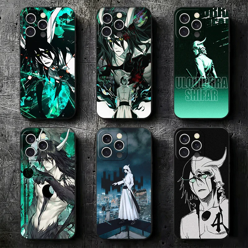 Чехол для телефона Bleach Ulquiorra Cifer 4 Soft для iPhone 16, 16E, 17 Air, 15 Pro Max, 14 Plus, 13 Mini, 11, 12, 7, черный, задняя крышка