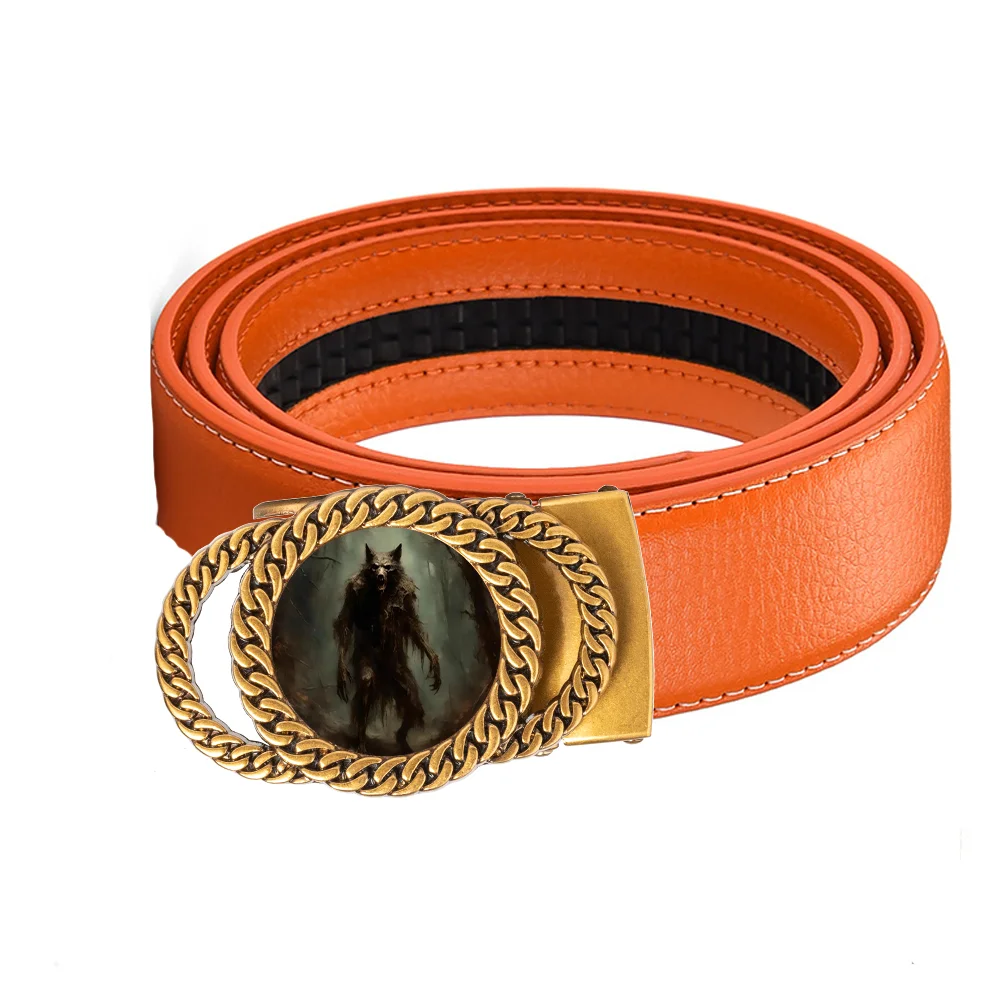 

Ужас Оборотень, автоматическая пряжка с трещоткой, модный персонализированный поясной аксессуар, подарок на Хэллоуин для друзей