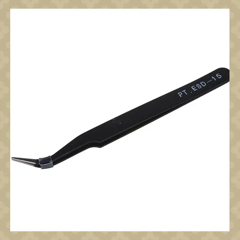 AB45 4X Curved Tweezers Jewelers Craft Hobby Beading Hand Tool