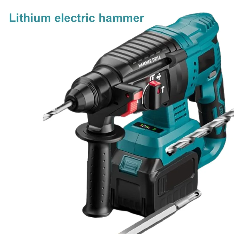 Rechargeable Brushless Lithium Battery Electric Hammer Impact Drill Multifunctional Wireless Electric Hammer Electric Tool