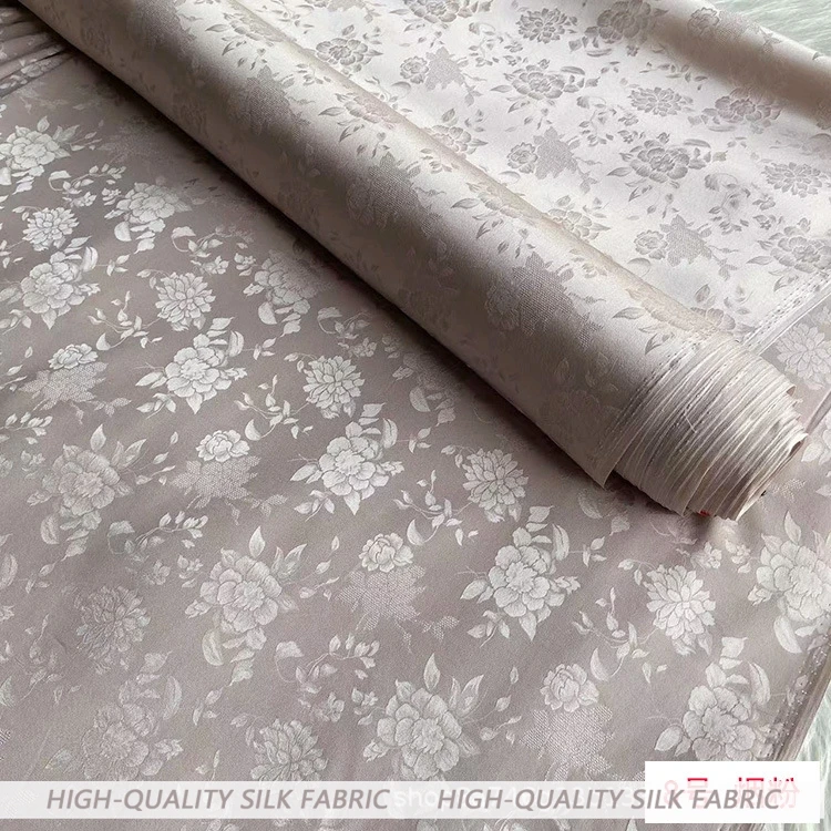 Chemise florale en Satin extensible, 19 mamans, tissu en soie Cheongsam, pendentif respirant, Jacquard
