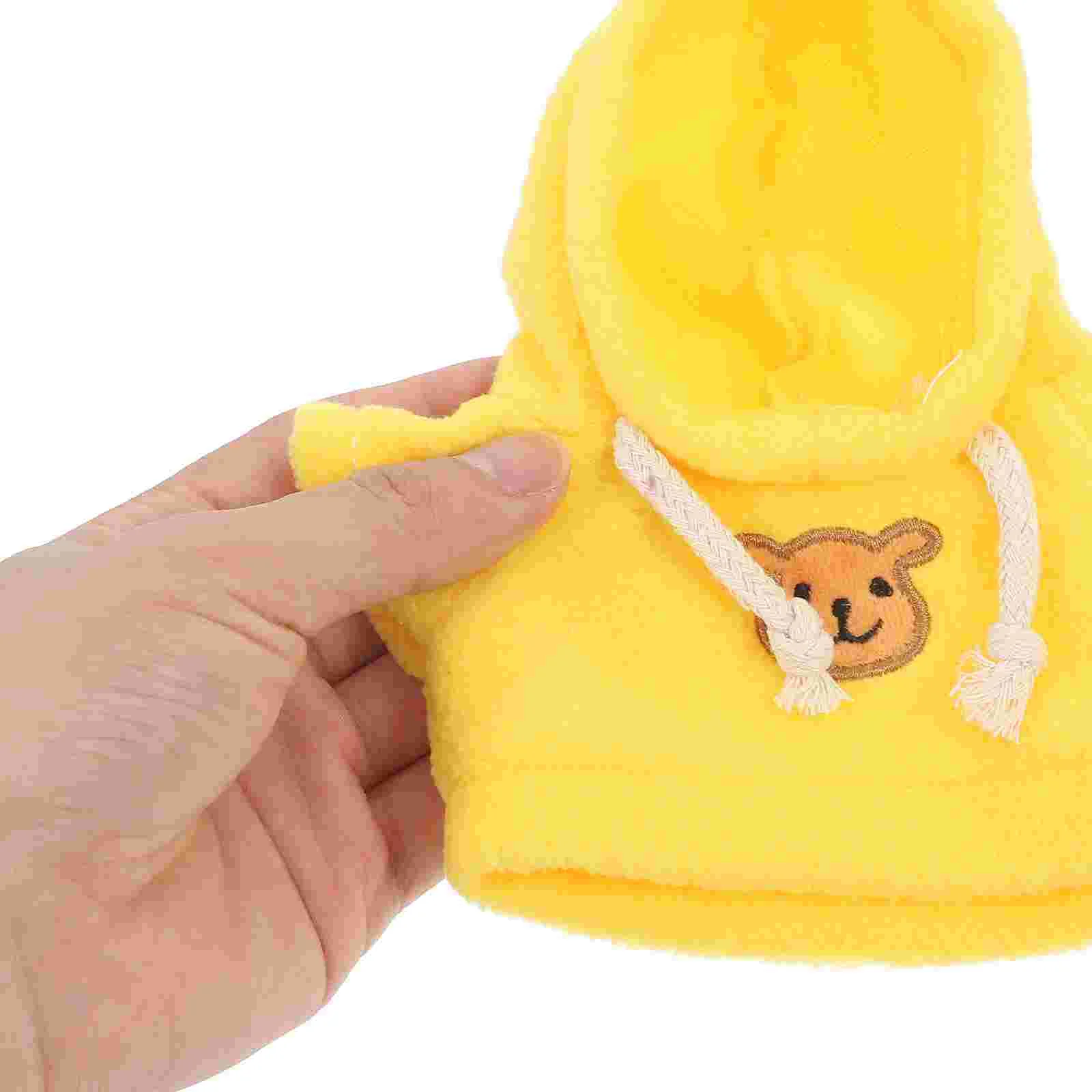 2 Pcs Mini Bear Clothes Stuffed Hoodie Animal Set Replaceable Plush Accessories Adorable