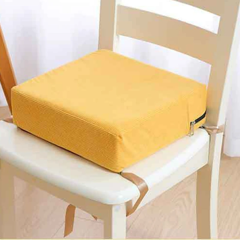 

Однотонное детское сиденье-бустер для обеденного стола с крепежными ремнями, съемная увеличивающая подушка, портативная 15UB