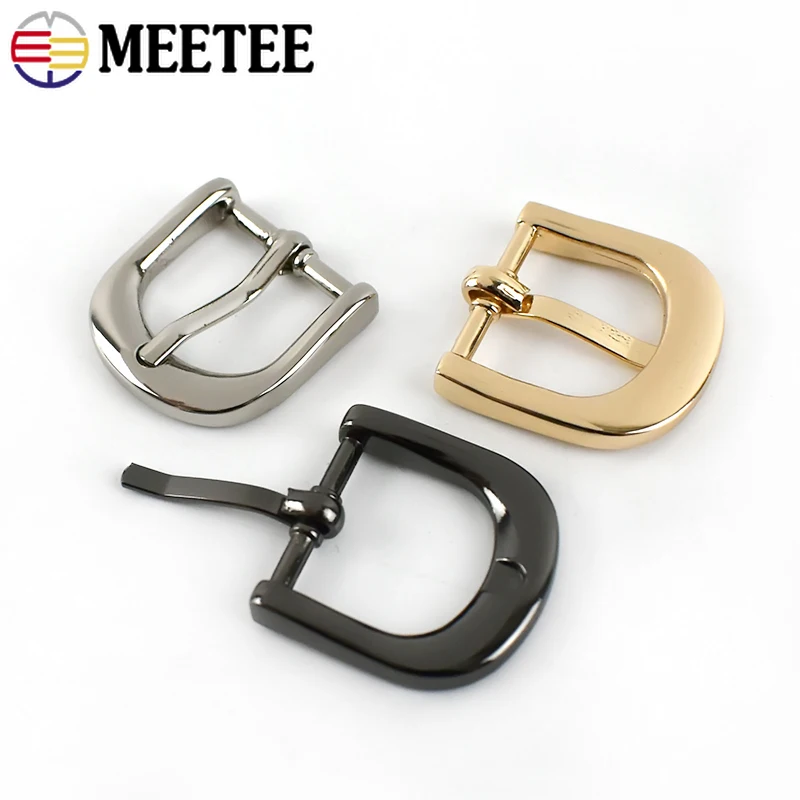 5/10Pcs 14/16/20mm Metal Pin Buckles Belt Adjuster Clasp for Webbing Strap Handbag Ring Hook Garment Sewing Hardware Accessories