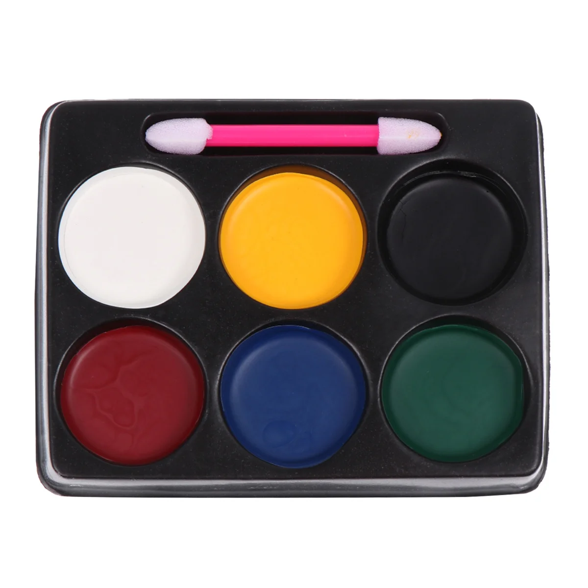 Kit de pintura facial de 6 colores, seguro, fácil de aplicar, elimina pinturas corporales para disfraces de Pascua, espectáculo de pinturas de maquillaje de novia para cara