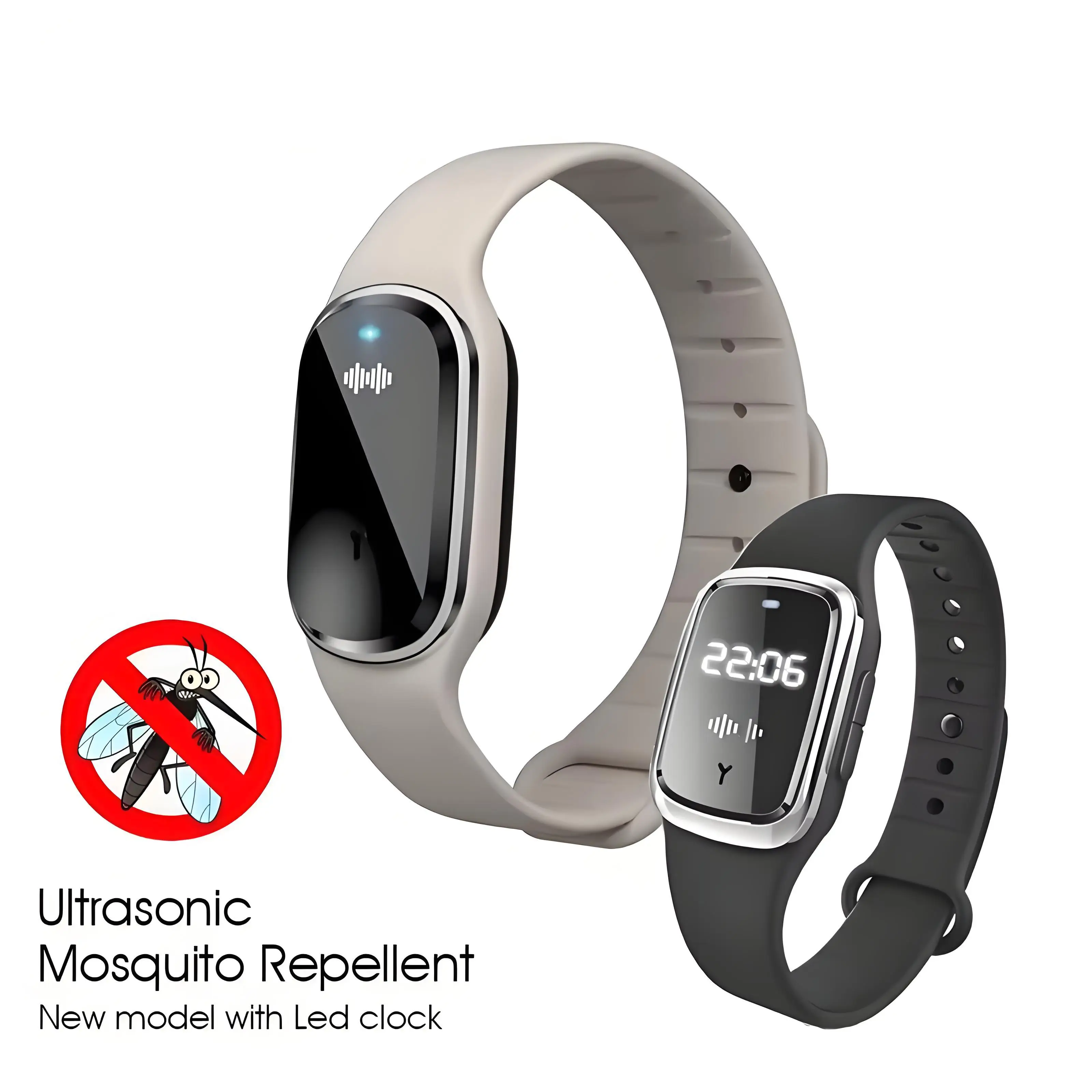 Ultrasonic High-Tech Mosquitoes Repeller Bracelet Wristband Indoor Outdoor 3 Gear Bracelet Anti Mosquitoes Bite Wristband