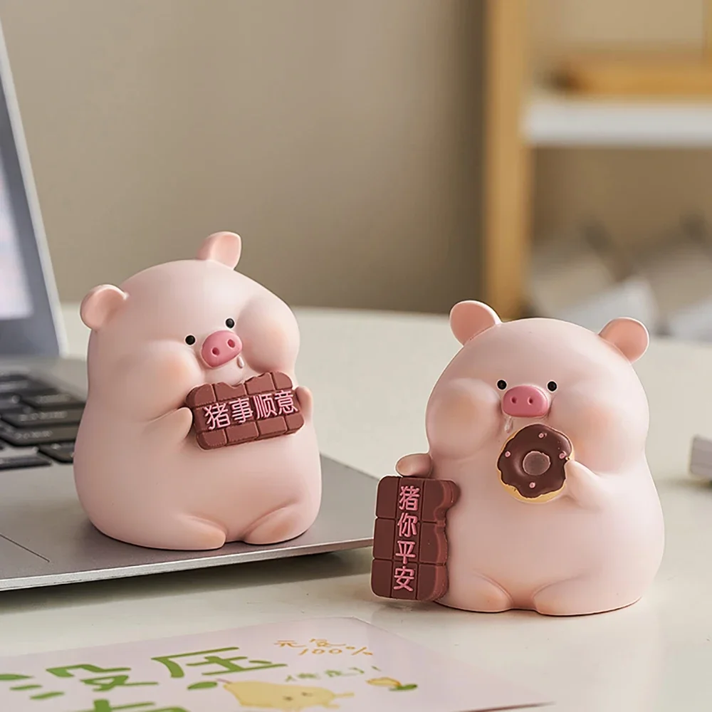 Artistic Cute Piggy Office Desktop Creative Decoration Girl desk Decoration Car Emotional Stability Healing Car Safe