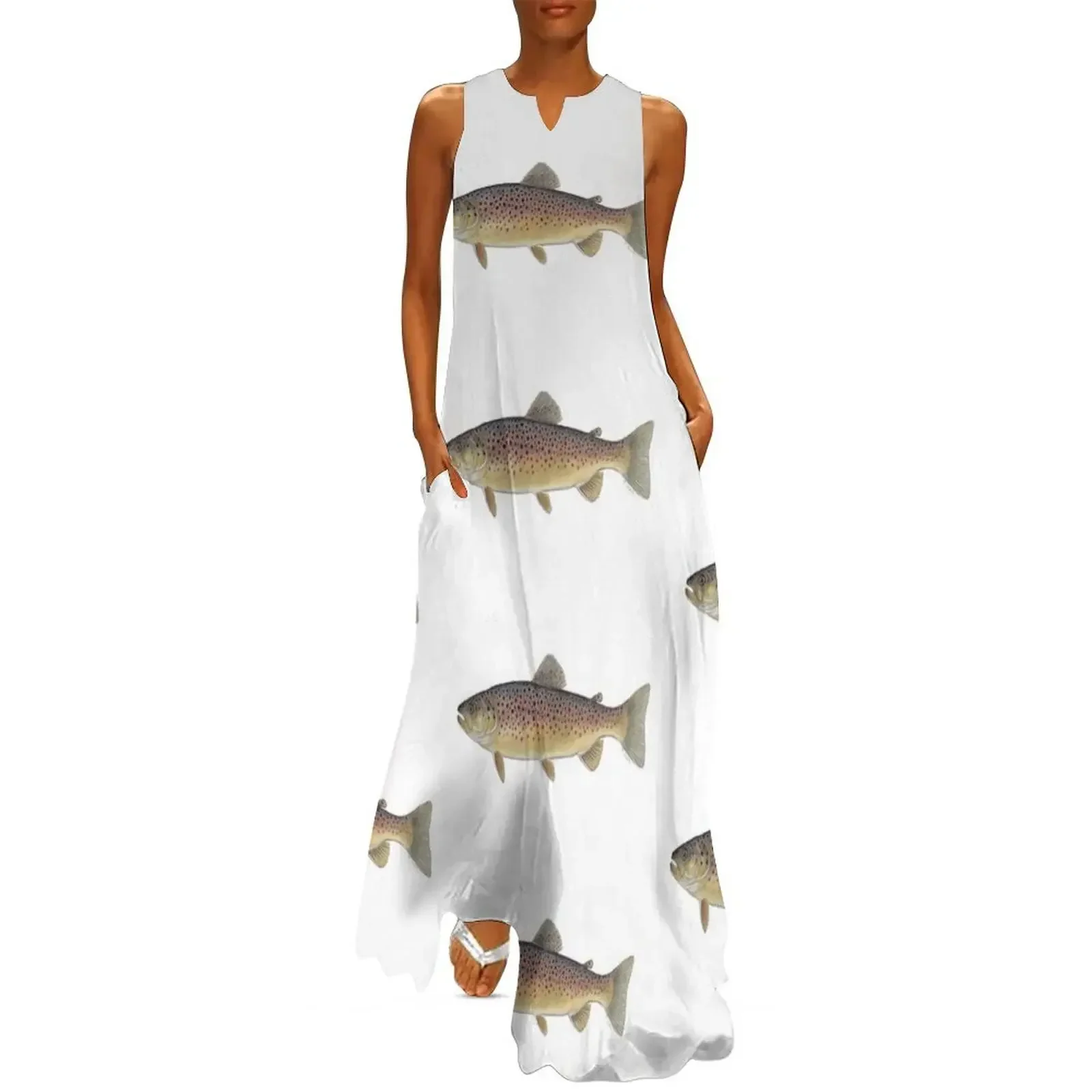 

Brown Trout (Salmo trutta) Long Dress prom dress summer women's dress 2025 women party women elegant luxury