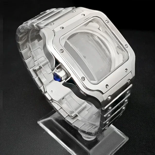 Kwadratowe etui na zegarek 38 mm NH35 Zestaw etui ze stali 316L Części do naprawy i modyfikacji zegarków NH36 4R36 Mechanizmy automatyczne Zegarek NH36