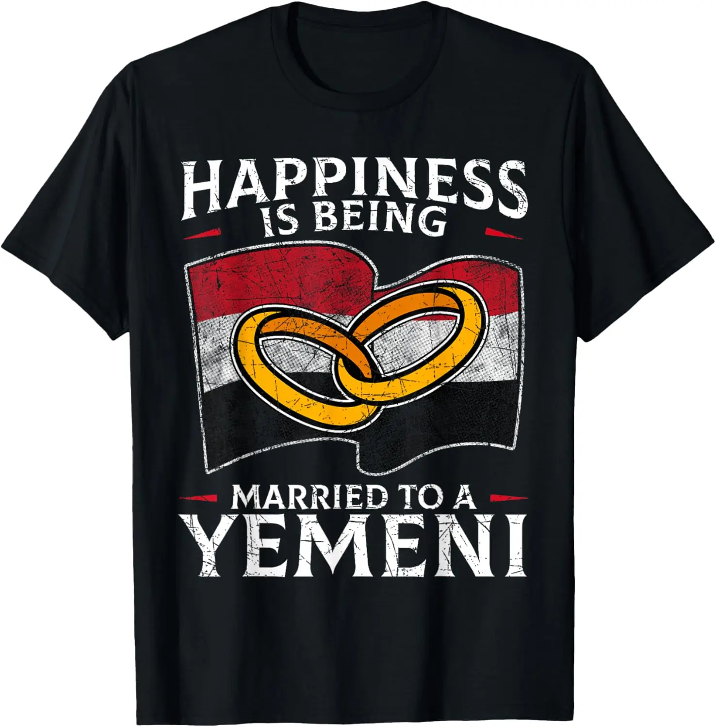 Yemeni Wedding Yemen Heritage Roots Yemenite Flag Married T-Shirt