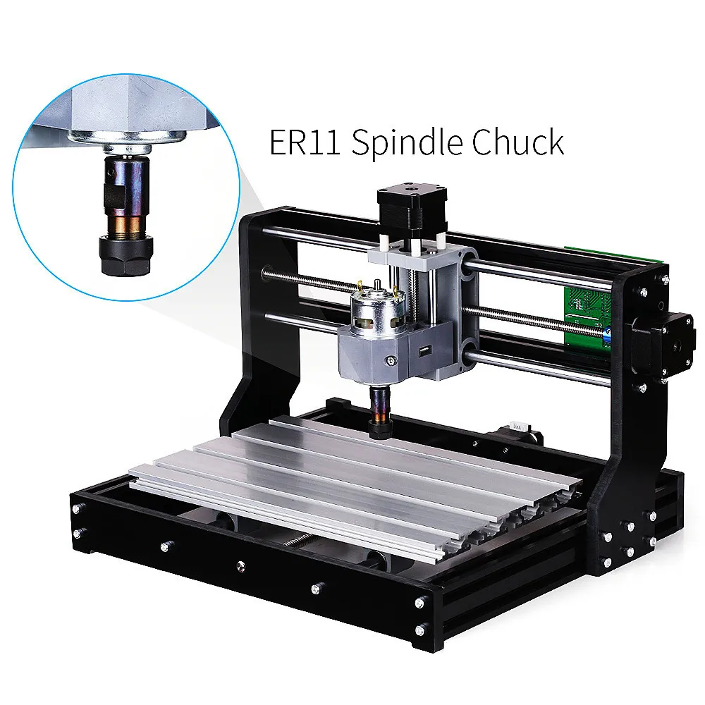 CNC3018pro mesin Router pengukir Laser, mesin pemotong akrilik plastik PVC PCB kayu DIY 300*180mm