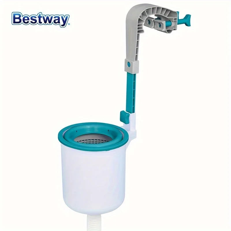 Bestway 58233 800 GPH 지상 수영장 표면 스키머 잔해물 청소기(빠른 설치 및 높이 조절 가능)