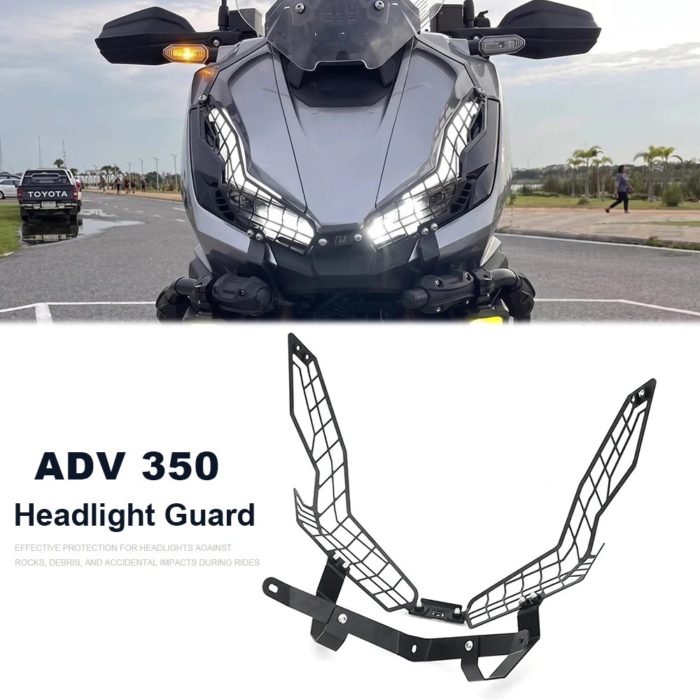 

For Honda ADV 350 ADV350 2022-2025 Headlight Protector Grille Guard Cover Motorcycle Front Head Light Protection Accessories