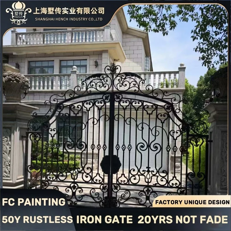 Wrought Iron Driveway Gate Design For Sale