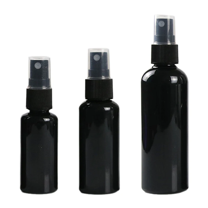 Flacon pulvérisateur en plastique Portable, résistant à la lumière, à brume Fine, vide, pour échantillon de parfum de maquillage, 30ml, 50ml, 100ml, 50 pièces/paquet