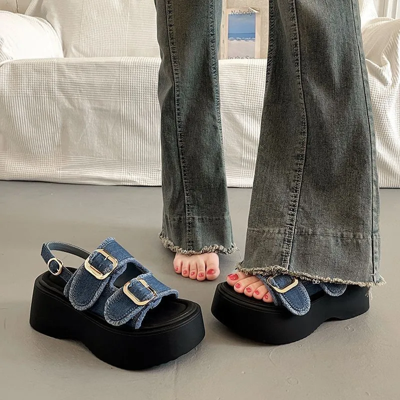 

2025 Hot Seller New Rome Explosive Sandals Women's Trend Fashion High Appearance Level Leisure Canvas Summer Beach Shoes