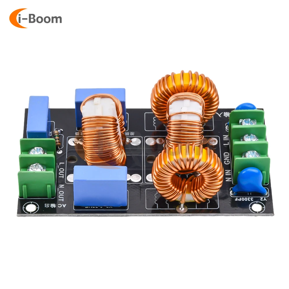 EMI Power Filter Filtering Board Audio Amplifier Power Supply Filter Common Mode High Current Electromagnetic HiFi Audio