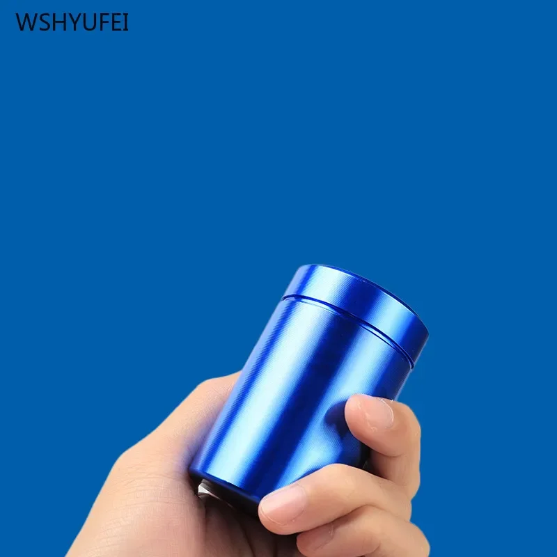 Mini Portable Titanium Alloy Tea Caddy with Lids Tieguanyin Sealed Storage Tank Travel Tea Boxes Tea Tin Containers Spice Jar