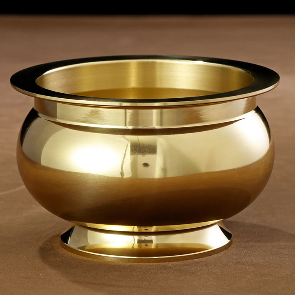 

Incense Burner Censer Container Religious Copper Desktop Delicate Buddhism Round Shape Holder