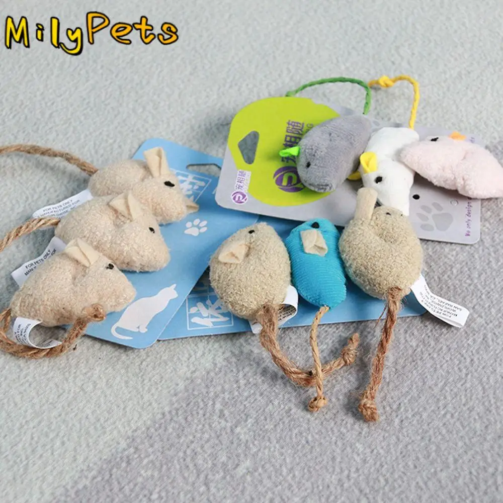 

3Pcs Cute Training Mice Chewing for Cat Kitten Teeth Cleaning Tool Pet Product Interactive Cat Toy Cat Toys
