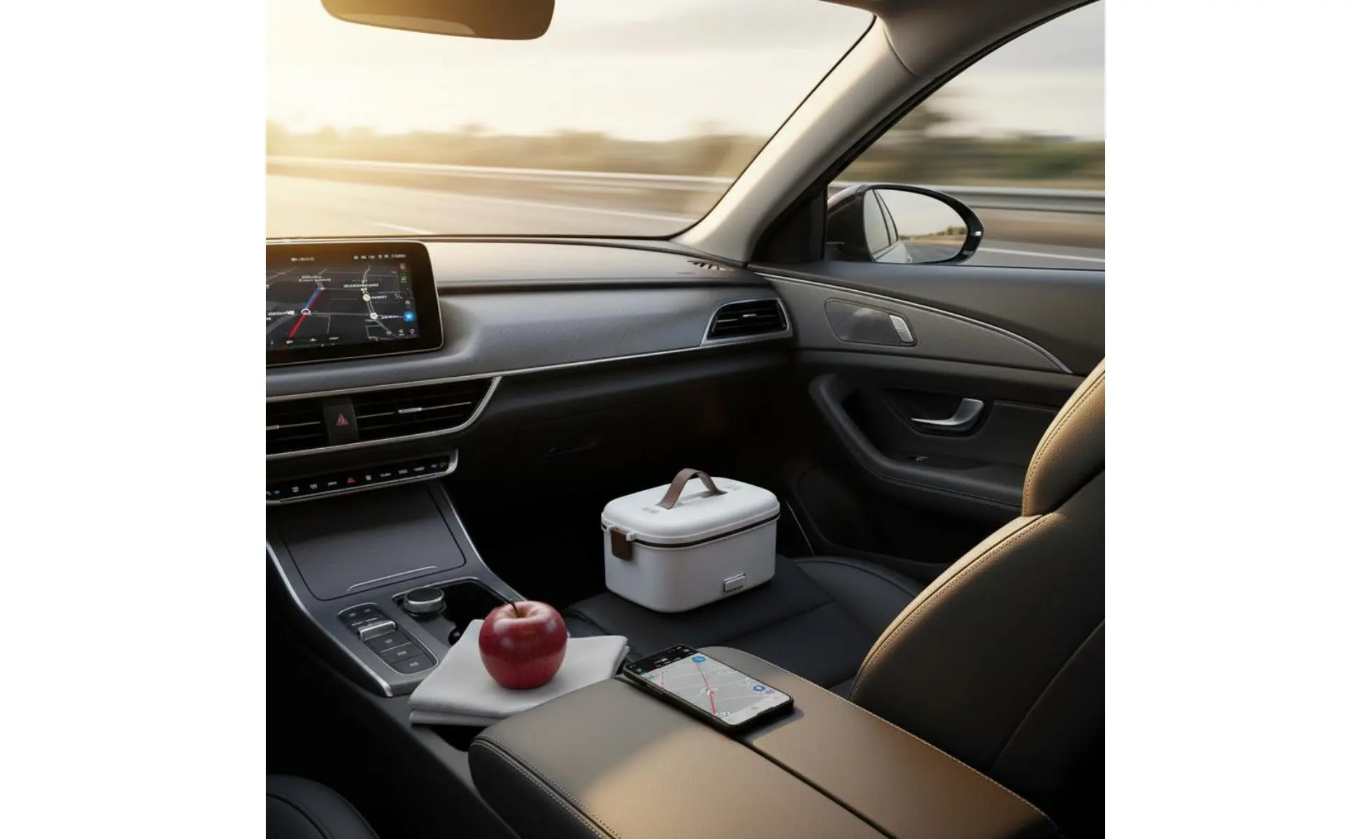 Car Heated Lunch Box Double Use Stainless Steel Heating Lunch Box Portable Food Warmer 3-in-1 Voltage Support Dishwasher Safe