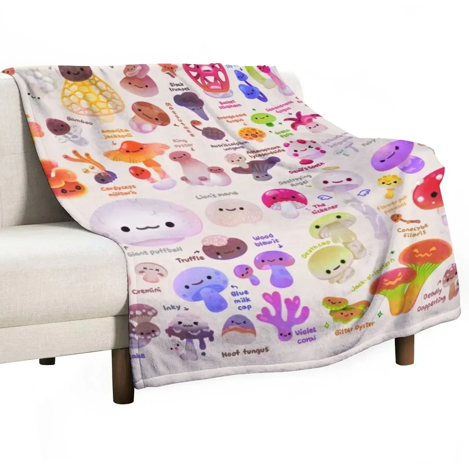 

Mushroom - light Throw Blanket for babies decorative Blankets For Sofas Blankets