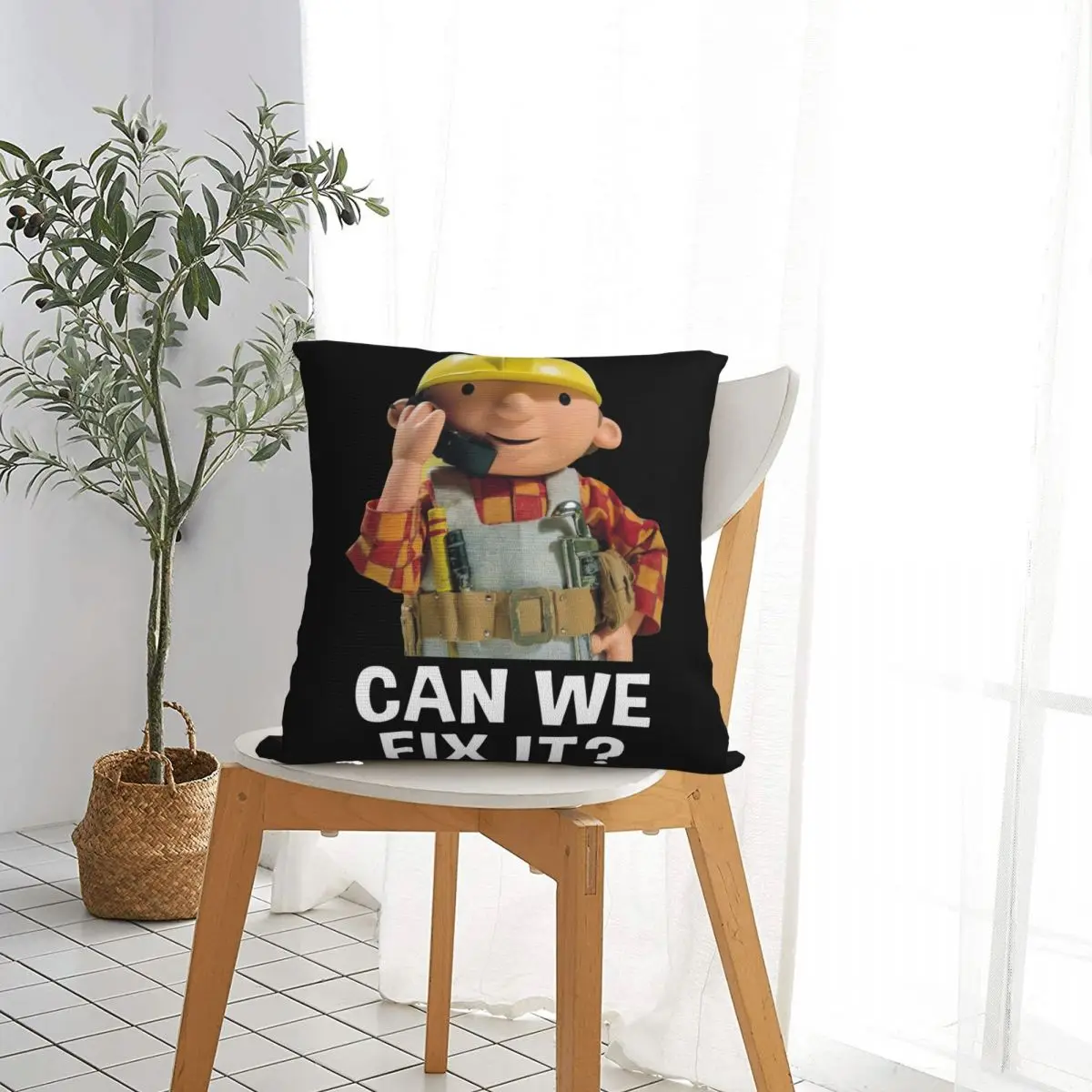 Bob The Builder Can We Fix It Square Pillow Case Cushion Covers Fashion Polyester Decor Pillowcover for Home 45x45cm