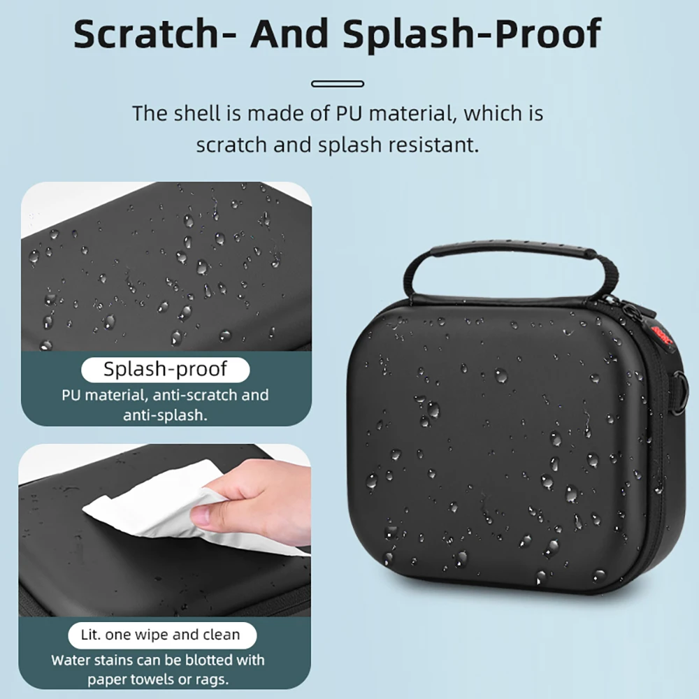 BRDRC Carrying Case For DJI Pocket 3 PU Leather Storage Bag With Rope Strap Box Camera Body Portable Handbag Accessories