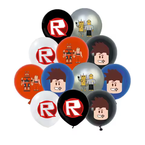 12pcs/set Cartoon Roblox Latex Balloons 12inch Lots Package Birthday Party Kids Birthday Baby Shower Supplies Balloon Decoration