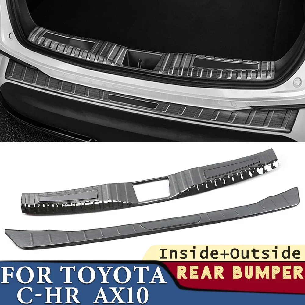 

Trunk Bumper for Toyota C-HR AX10 2017-2022 Car Accessories Stainless Rear Fender Protector Sill Pad Cover Sticker Decoration