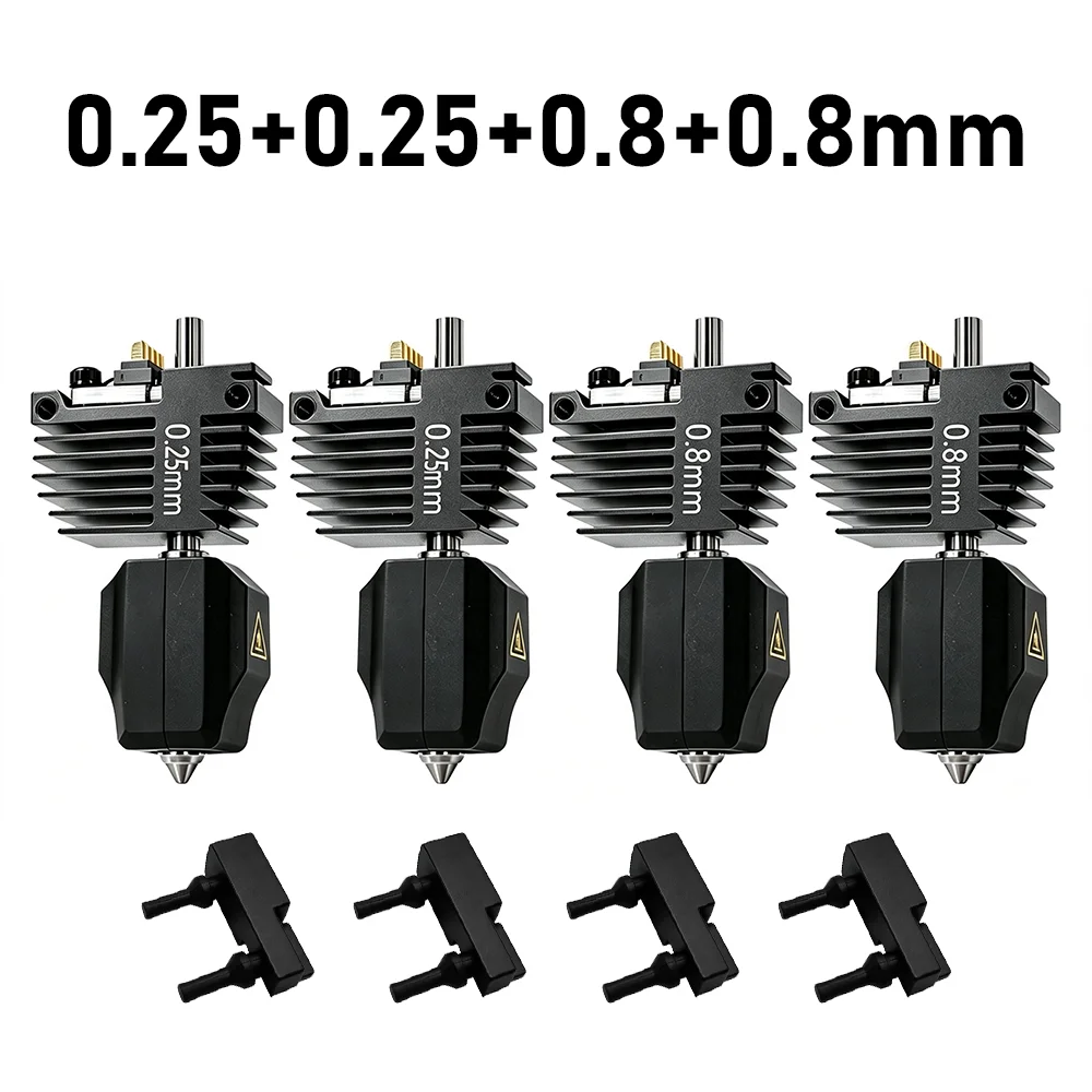 4-teiliges Hotend-Kit für Flashforge C5 Pro Extruder-Ersatzbaugruppe mit Silikon-Reinigungsbürste für Creator 5 Druckkopf