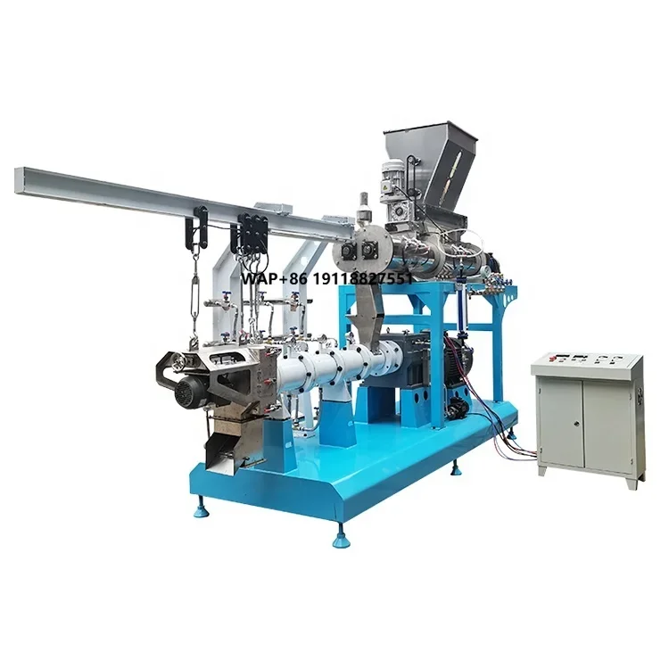 Wide Output Range Twin Screw Pet Dog Food Extruder Pet Fish Food Processing Machine