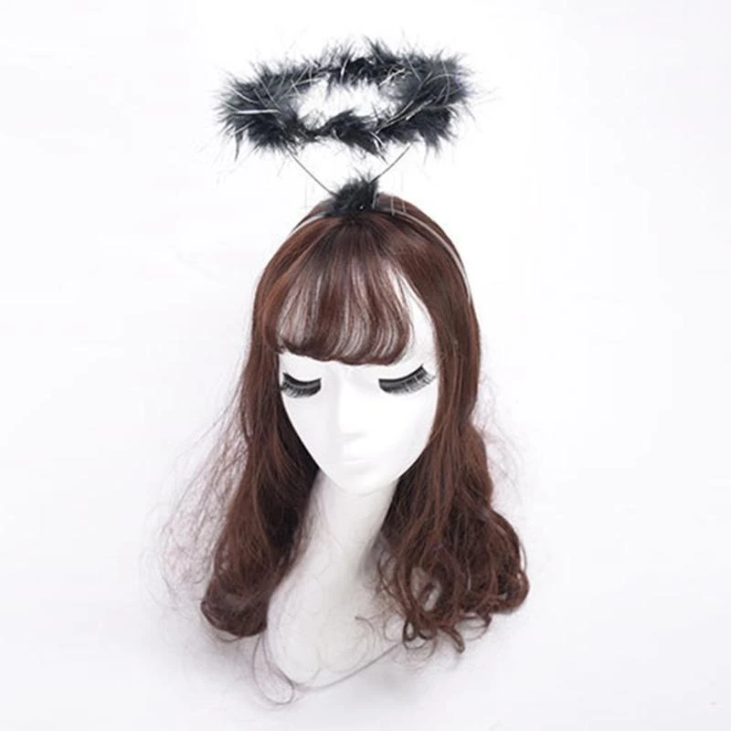 5asd enfants plume cheveux cerceau ange bandeau pour Halloween anniversaire Costume