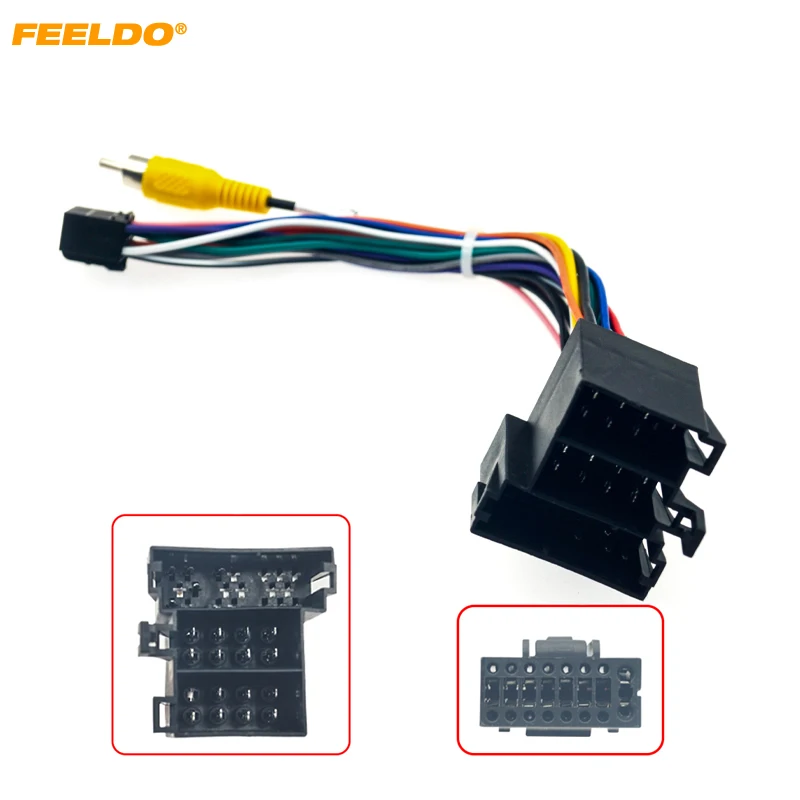 FEELDO Car Audio Wiring Harness For JAC Refine S2 2015 Aftermarket 16pin CD/DVD Stereo Installation Wire Adapter #HQ7181