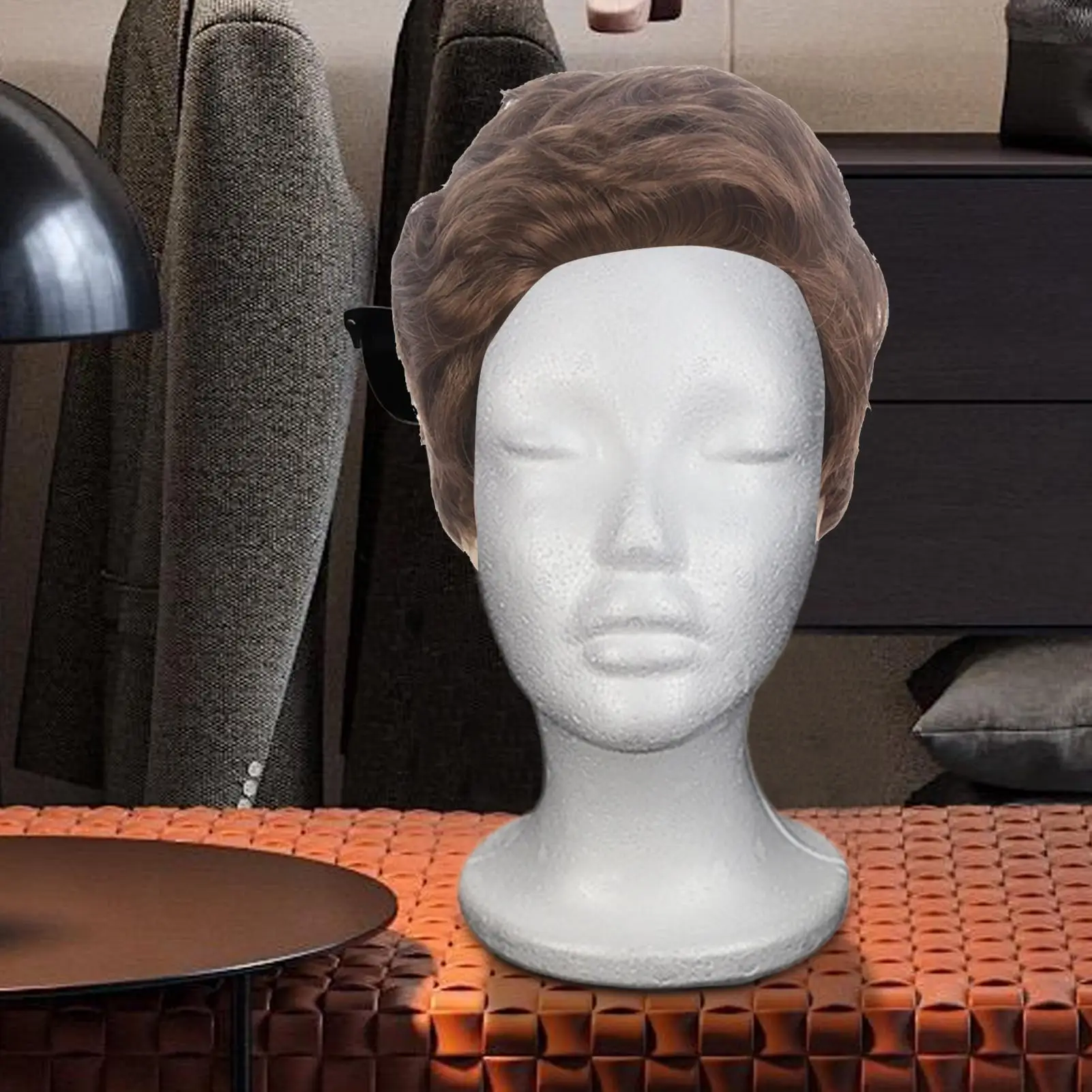 Foam Wig Head Model Mannequin Dummys Wig Glasses Hat Essential Hairpiece Stand Holder Female Model Salon Wig Fit Optimization view 3