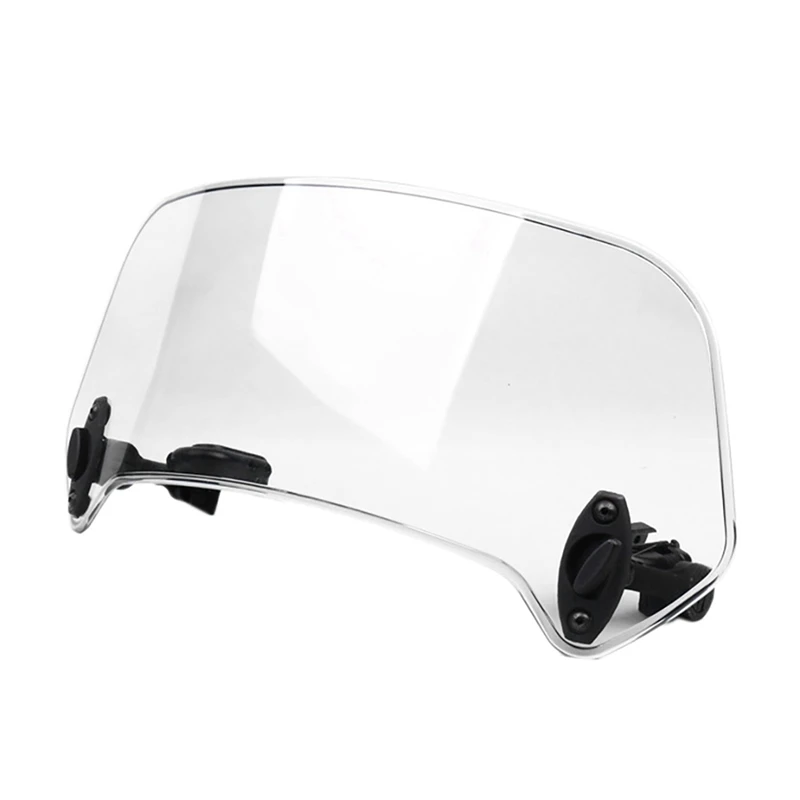 

2X Transparent Color Universal Motorcycle Adjustable Wind Screen Extension Windshield Spoiler Air Deflector 28.5X12x21cm