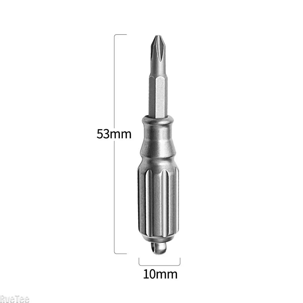 NEW Titanium Alloy Screwdriver High Hardness S2 Steel Bit EDC Riding Equipment Tungsten Head Broken Window Gadget