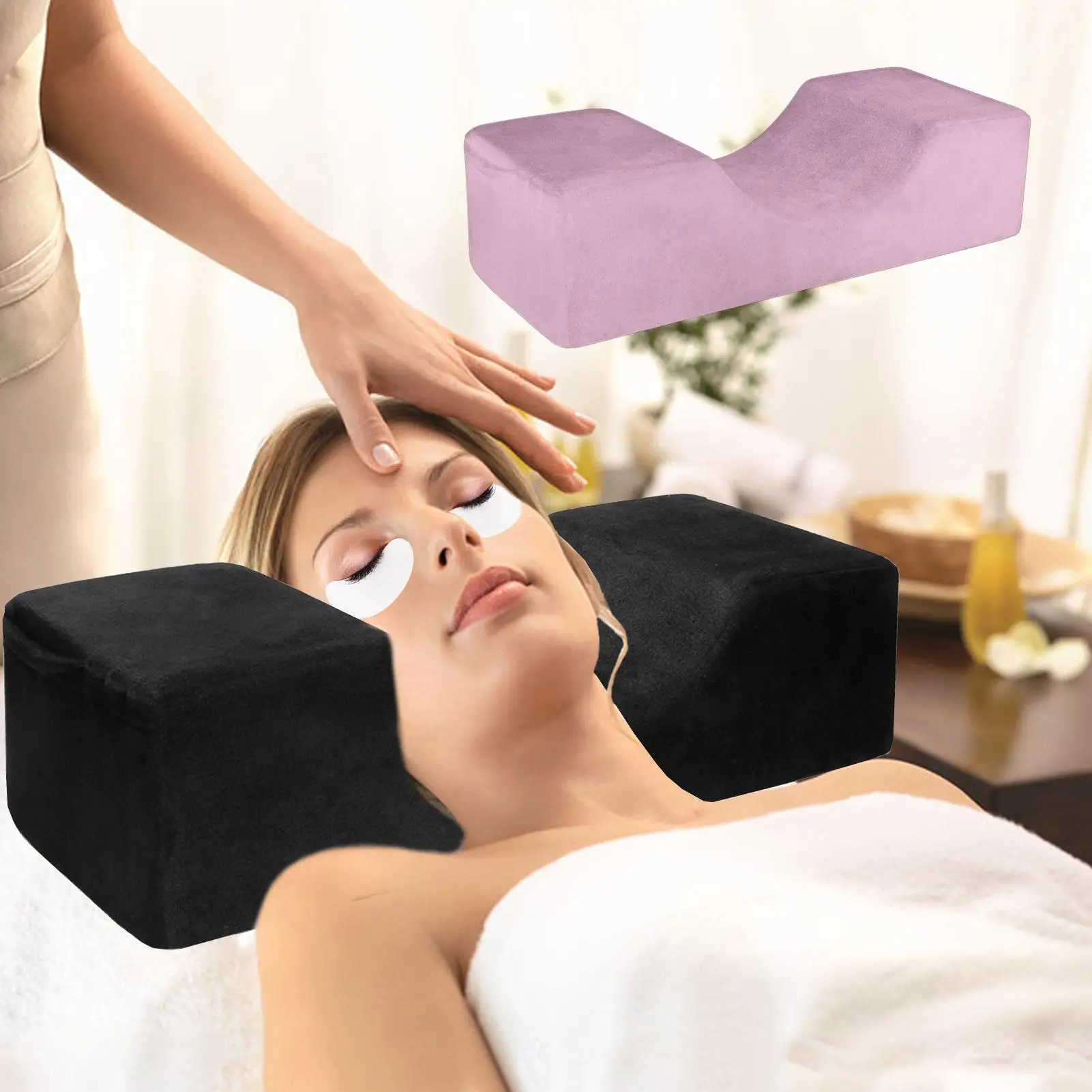 U-shape Lash Pillow Neck Support Eyelash Soft Pillow Grafting Eyelashes Memory Foam Eyelash Extension Pillow Makeup Salon