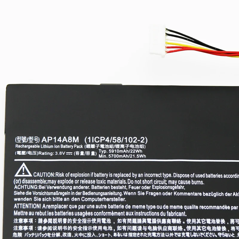 Imagem -02 - Mah Original Bateria para 10 Sw5011 Ap14a8m Sw5-012 10-inch Tablet pc 3.8 v 5910