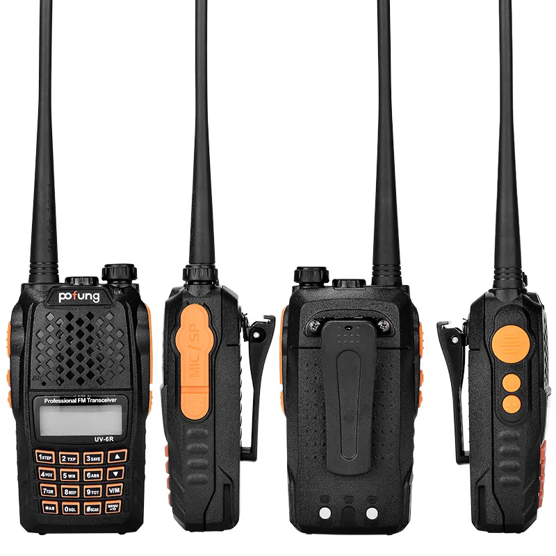 Рация Baofeng UV-6R Talkie Двухдиапазонная двухсторонняя радиосвязь высокомощный передатчик 5 Вт/1 Вт до 2022 каналов встроенная функция VOX 128