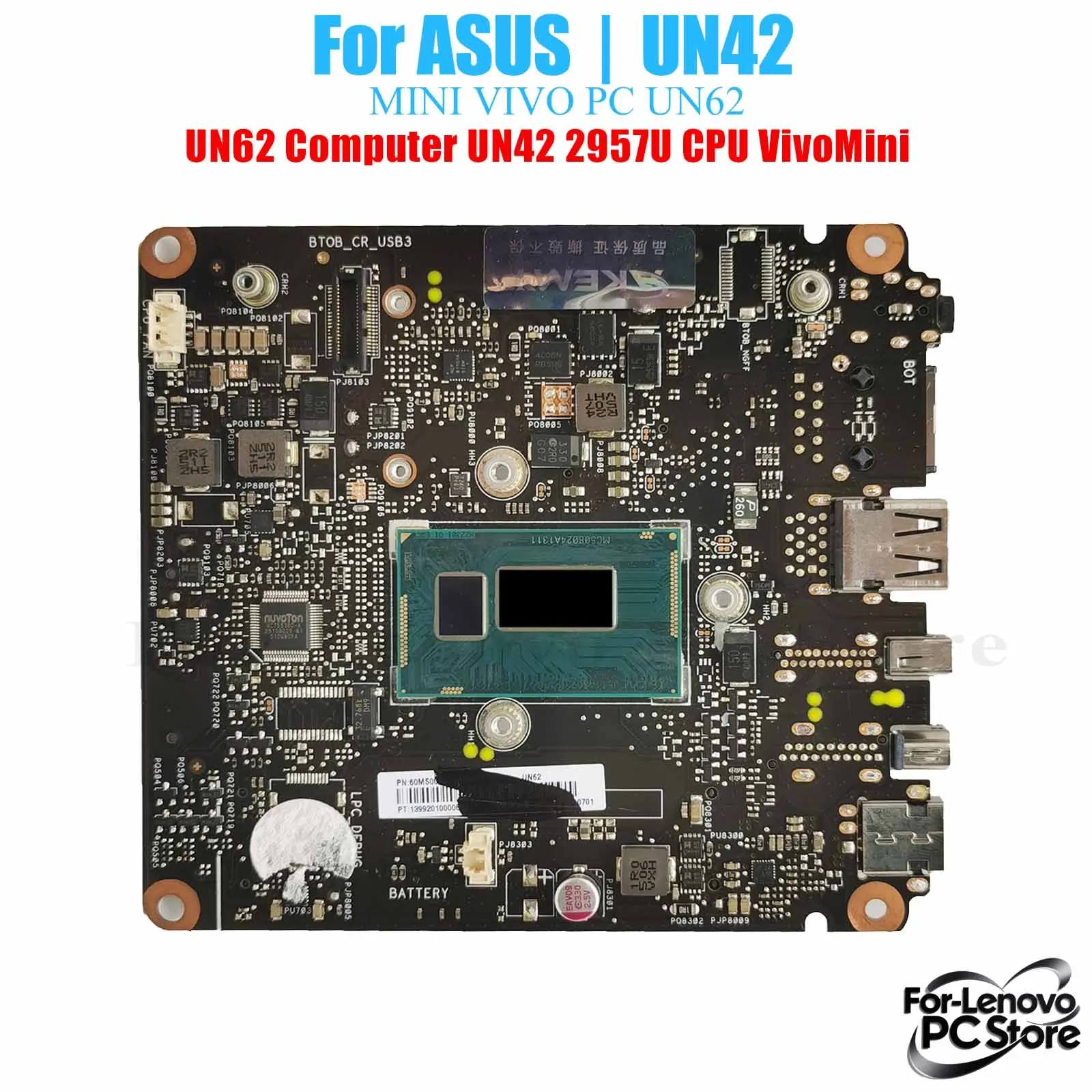 

UN42 For ASUS VivoMini UN42 UN62 UN62V Laptop Motherboard 100% Tested Laptop Mainboard