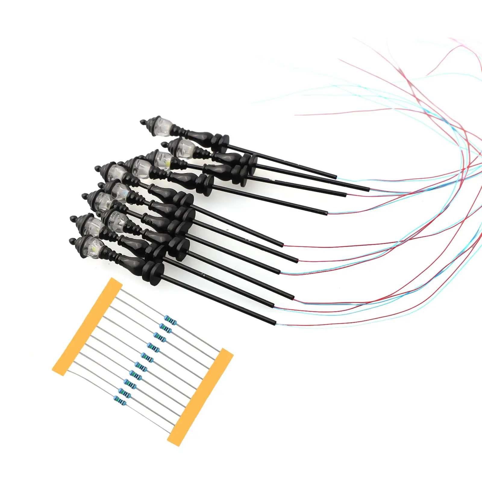 Lamp Posts Led Street Light Lamp 10 Complete Lamps 10 Resistors (not Pre-soldered) For 9~18V. New Useful