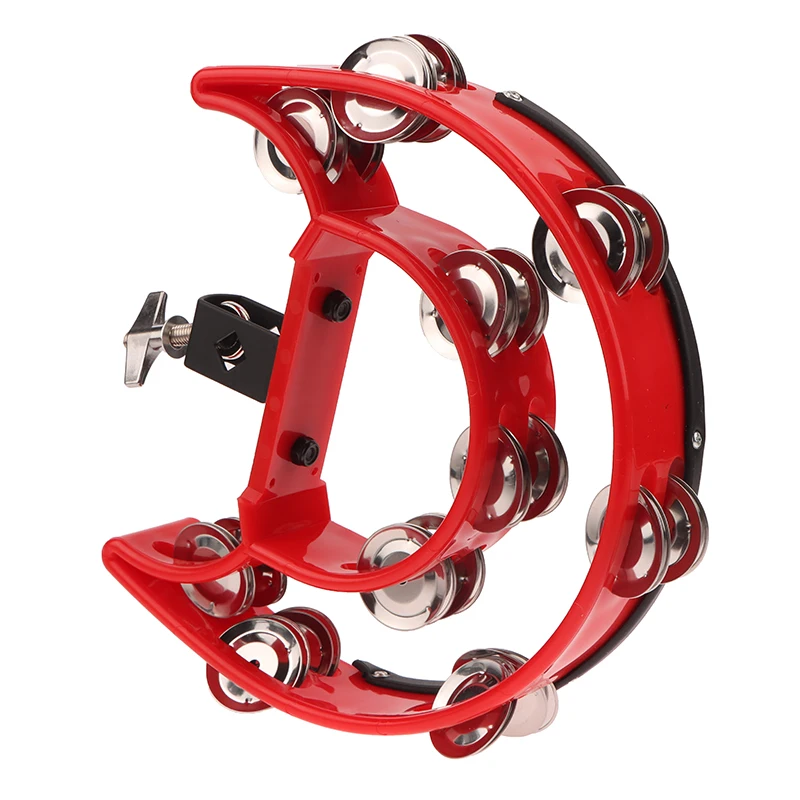 

Children Drum Circle Double Row Rattle Drum Ring Semicircle Tambourine With Mounting Eye Bolt Orff Percussion Musical Instrument
