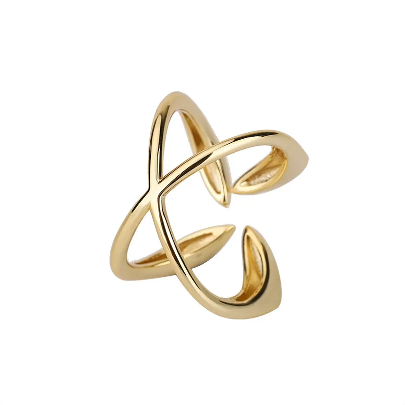 PANGJERY Gold Color Opening Rings for Women Exquisite Simple Temperament INS Fashion Creative Anniversary Jewelry Gifts