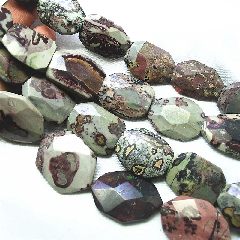 

1 нить из натурального граненого стекла с цветком яшмы, свободные бусины, ювелирные аксессуары «сделай сам», 22X26 мм, специальные предметы