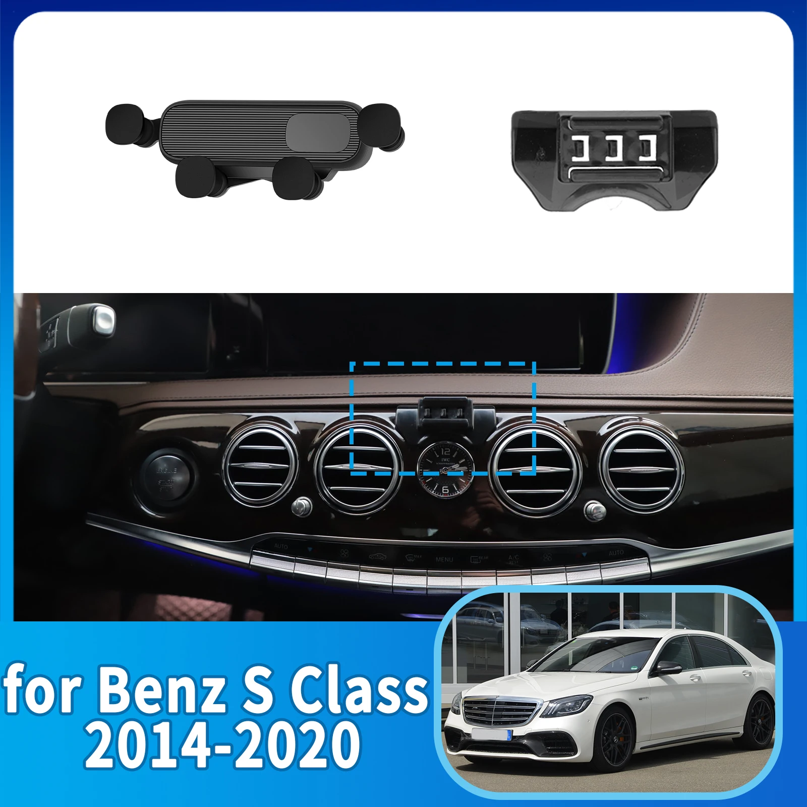 

GPS Bracket Car Mobile Phone Holder for Benz S Class W222 2014~2020 Navigation Stand Auto Accessories