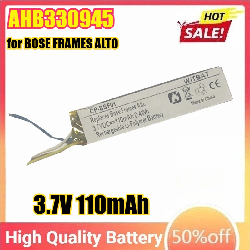 

3.7V 110mAh AHB330945 Replacement Battery for BOSE FRAMES ALTO Smart Audio Glasses Accessories