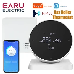 Wireless Wifi Thermostat for Gas Boiler Heating Tuya Battery RF Wireless Receiver Temperature Controller Alice Google Home