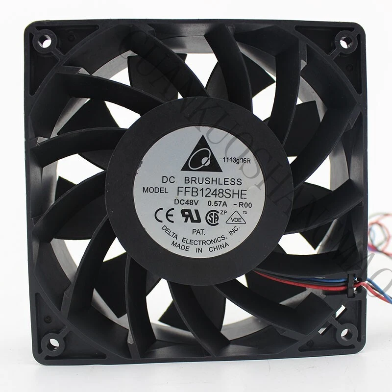 

HJY 1pcs Delta Fan FFB1248SH-R00 DC48V 0.57A 3-wire 12038 12cm Cooling Fan